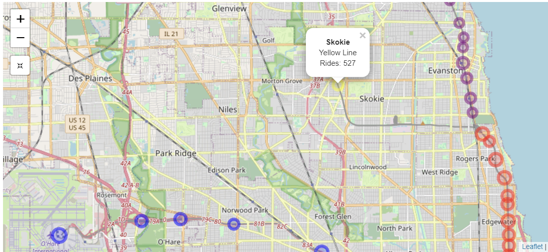 CTA Map Visualization - CS 424 Spring '22